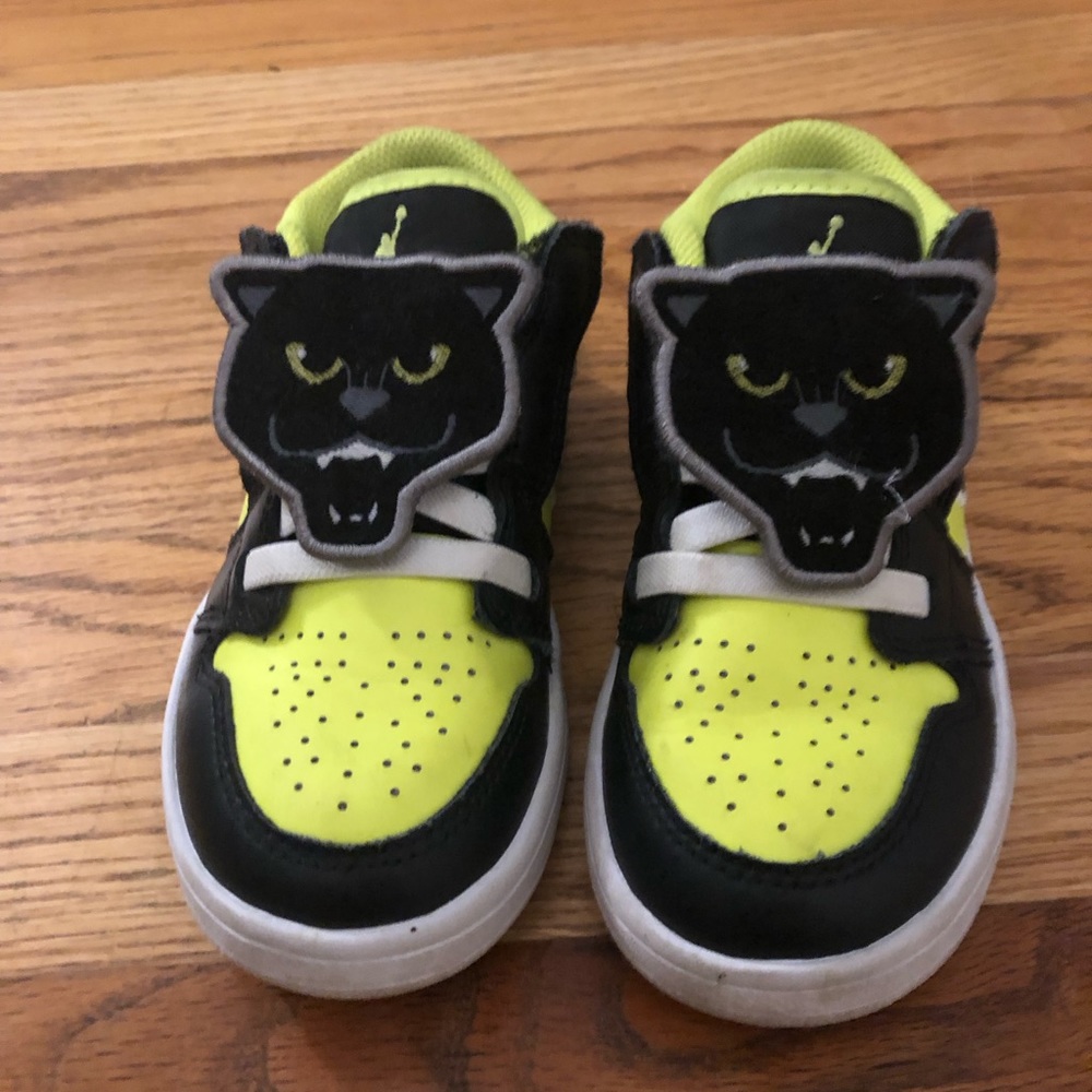 Boys Nike black panther Jordan’s